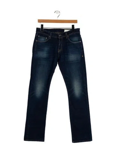 Pre-owned Imogene + Willie Mid-rise Straight Leg Jeans In Blue