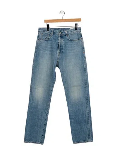 Pre-owned Imogene + Willie Mid-rise Straight Leg Jeans In Blue