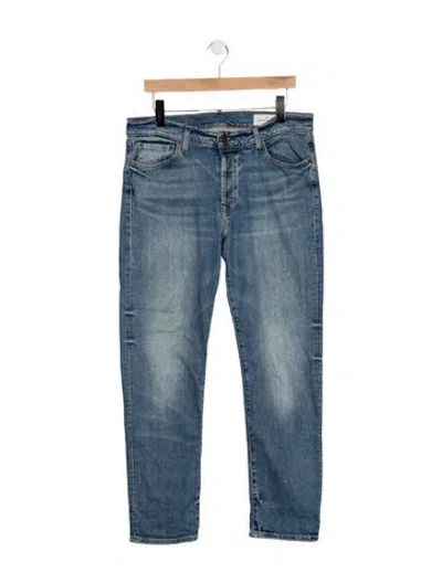 Pre-owned Imogene + Willie Mid-rise Straight Leg Jeans In Blue