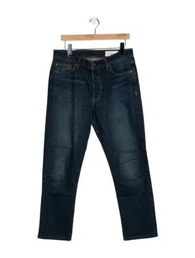 Pre-owned Imogene + Willie Mid-rise Straight Leg Jeans In Blue