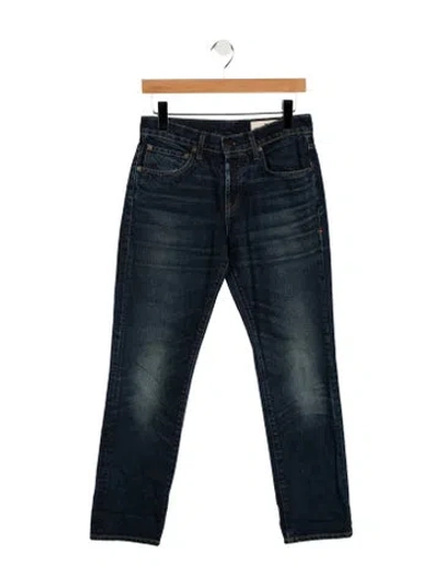 Pre-owned Imogene + Willie Mid-rise Straight Leg Jeans In Blue