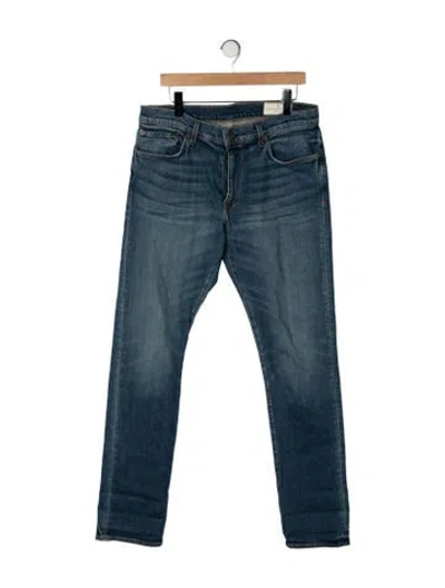 Pre-owned Imogene + Willie Mid-rise Straight Leg Jeans In Blue