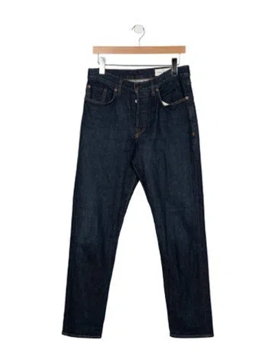 Pre-owned Imogene + Willie Mid-rise Straight Leg Jeans In Blue