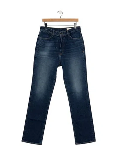 Pre-owned Imogene + Willie Mid-rise Straight Leg Jeans In Blue