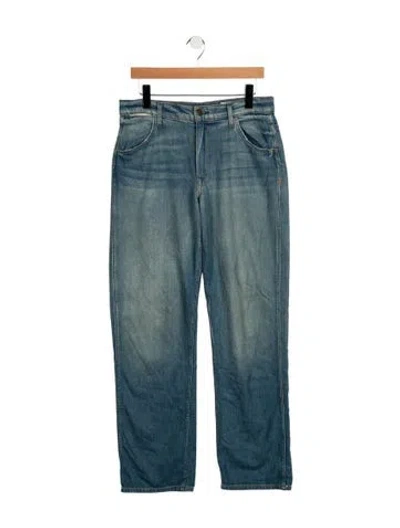 Pre-owned Imogene + Willie Mid-rise Straight Leg Jeans In Blue