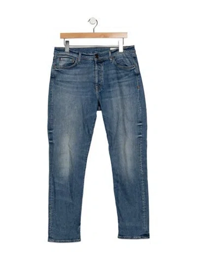 Pre-owned Imogene + Willie Mid-rise Straight Leg Jeans In Blue