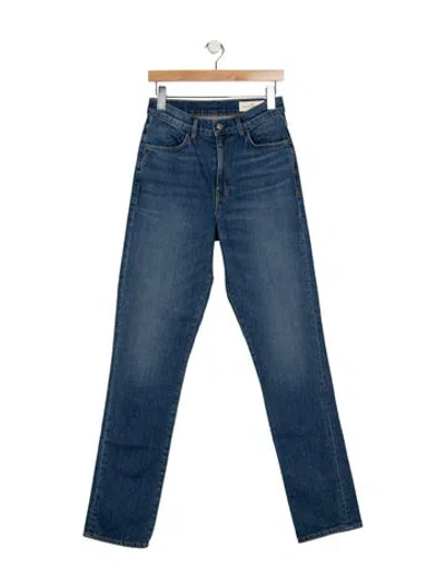 Pre-owned Imogene + Willie Mid-rise Straight Leg Jeans In Blue