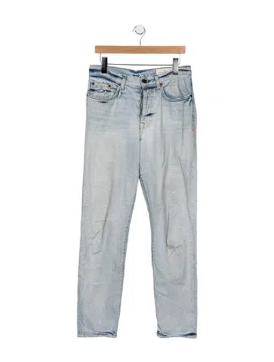 Pre-owned Imogene + Willie Mid-rise Straight Leg Jeans In Blue