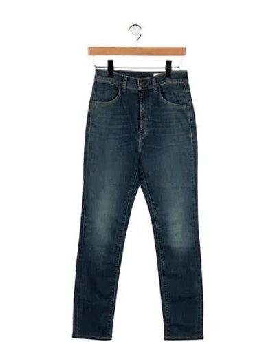 Pre-owned Imogene + Willie Mid-rise Straight Leg Jeans In Blue