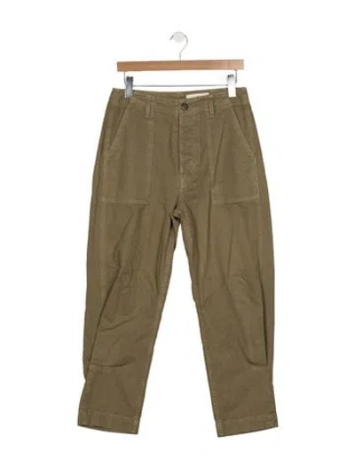 Pre-owned Imogene + Willie Mid-rise Straight Leg Jeans In Green