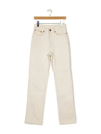 Pre-owned Imogene + Willie Mid-rise Straight Leg Jeans In Neutral