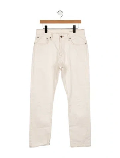 Pre-owned Imogene + Willie Mid-rise Straight Leg Jeans In Neutral
