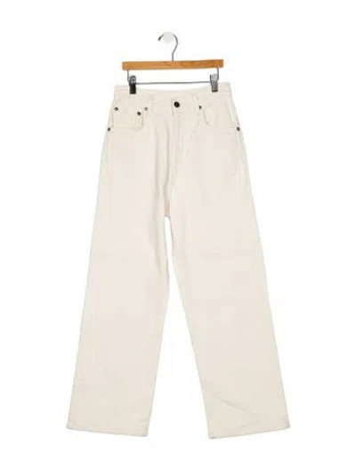 Pre-owned Imogene + Willie Mid-rise Straight Leg Jeans In Neutral