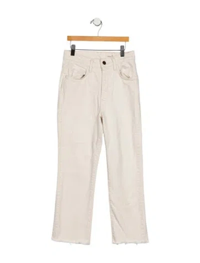 Pre-owned Imogene + Willie Mid-rise Straight Leg Jeans In White