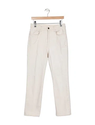 Pre-owned Imogene + Willie Mid-rise Straight Leg Jeans In White