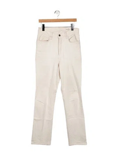 Pre-owned Imogene + Willie Mid-rise Straight Leg Jeans In White