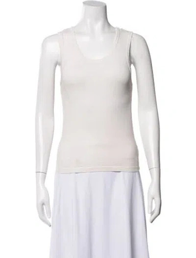 Pre-owned Imogene + Willie Scoop Neck Sleeveless Top In Neutral