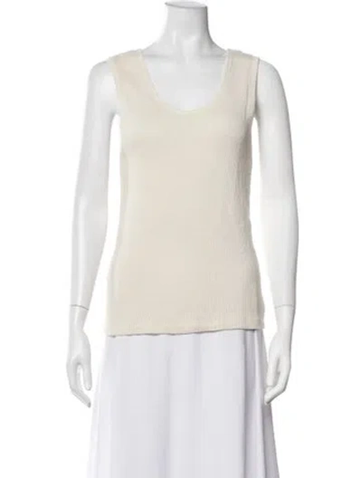 Pre-owned Imogene + Willie Scoop Neck Sleeveless Top In Neutrals
