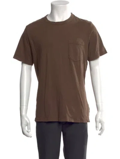 Pre-owned Imogene + Willie Short Sleeve Shirt In Brown