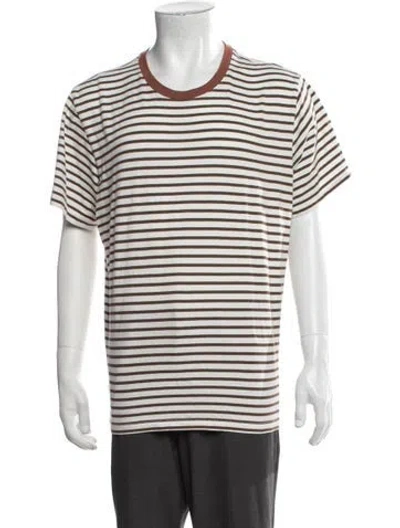 Pre-owned Imogene + Willie Striped Crew Neck T-shirt In White