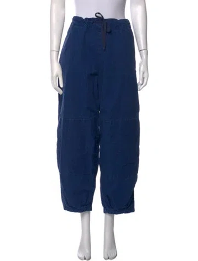 Pre-owned Imogene + Willie Striped Wide Leg Pants In Blue