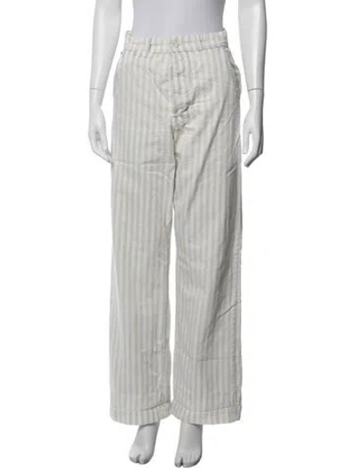 Pre-owned Imogene + Willie Striped Wide Leg Pants In Multicolor