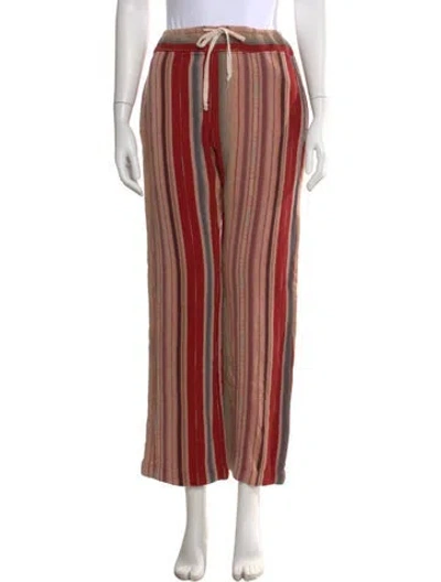 Pre-owned Imogene + Willie Striped Wide Leg Pants In Red