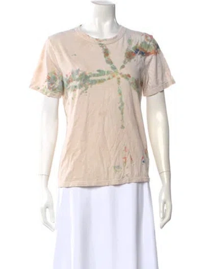 Pre-owned Imogene + Willie Tie-dye Print Crew Neck T-shirt In Neutral
