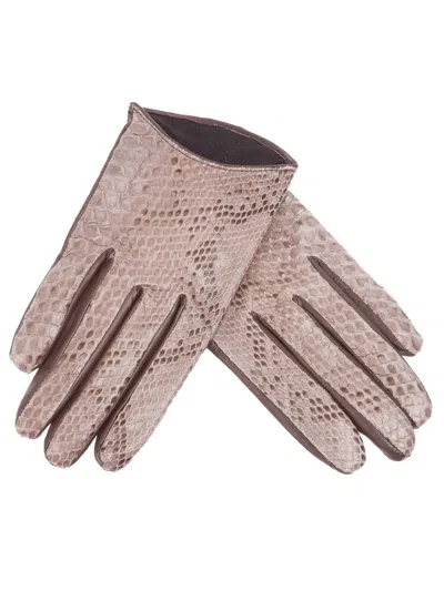 Imoni Snake Print Gloves In Pink