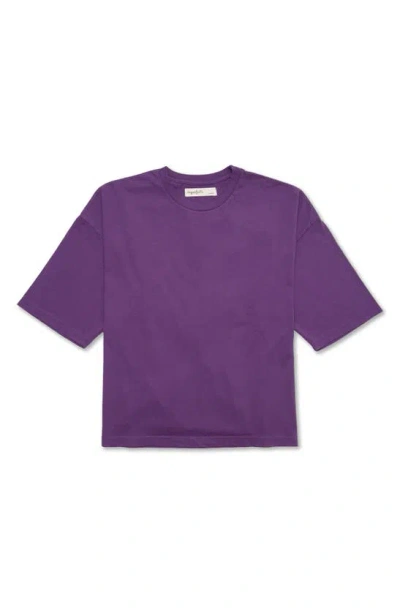 Imperfects Cotton Night Shirt In Purple Magic