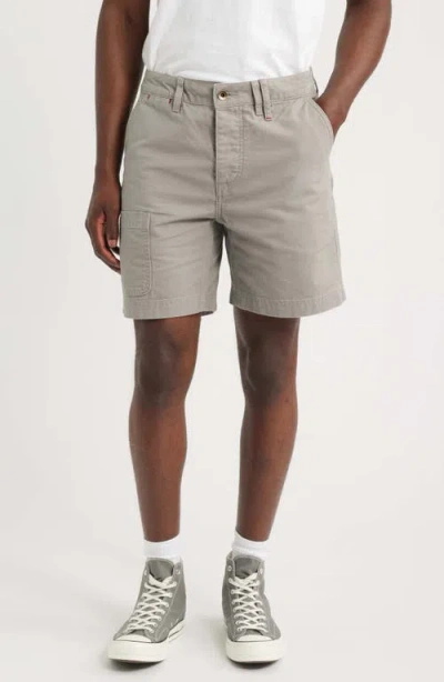 Imperfects Courier 7-inch Canvas Shorts In Gray