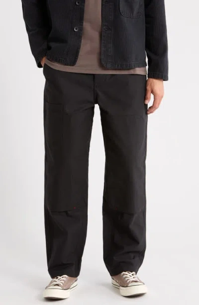 Imperfects Courier Og Fit Cotton Canvas Chore Pants In Black