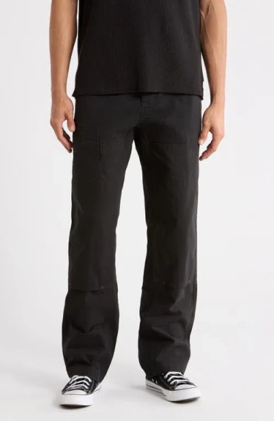 Imperfects Courier Og Fit Organic Cotton Canvas Chore Pants In Black