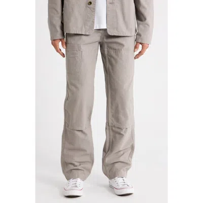 Imperfects Courier Og Fit Organic Cotton Canvas Chore Pants In Brown