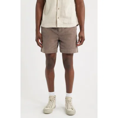 Imperfects Easy Rider Drawstring Corduroy Shorts In Brown