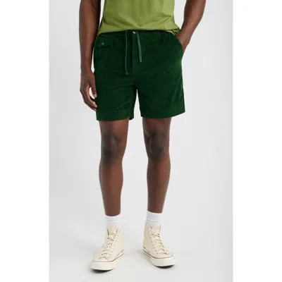 Imperfects Easy Rider Stretch Corduroy Shorts In Green