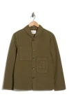 Imperfects Garment Dyed Canvas Shepherds Shirt Jacket In Green