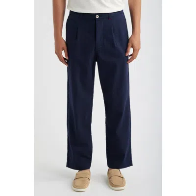 Imperfects Mr. Lynch's 1201m Seersucker Straight Leg Pants In Blue