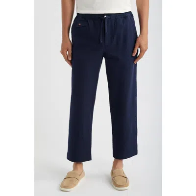 Imperfects Mr. Lynch's Easy Rider Seersucker Ankle Straight Leg Pants In Blue