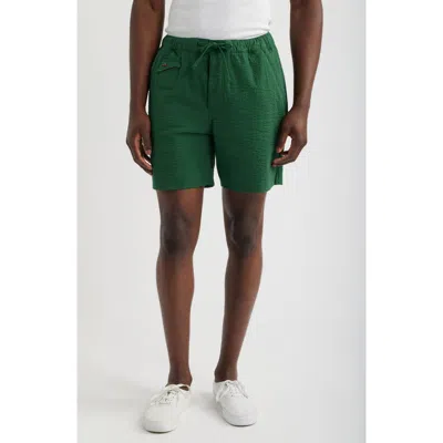 Imperfects Mr. Lynch's Easy Rider Seersucker Shorts In Green