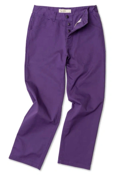 Imperfects Utility Chino Pants In Purple