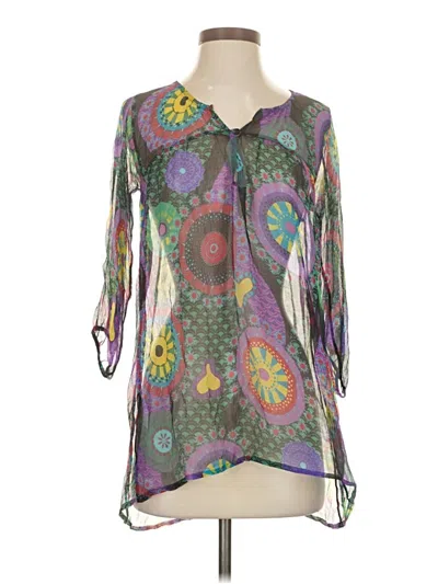 Pre-owned Imperial 3/4 Sleeve Blouse In Purple