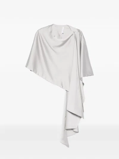 Imperial Asymmetric-drape Cape In Gray