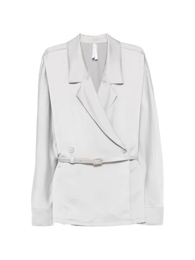 Imperial Belted Double-breasted Blazer In Blue