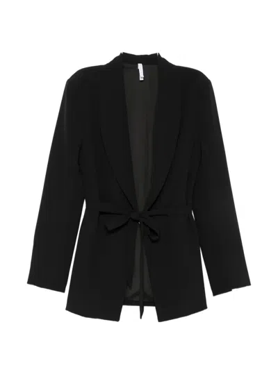 Imperial Belted Shawl-lapel Jacket In Black