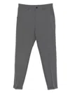 Imperial Button Cuffed Trousers In Gray