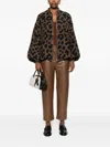 Imperial Button-fastening Crop Trousers In Brown