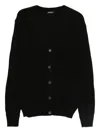 Imperial Buttoned V-neck Cardigan In Black