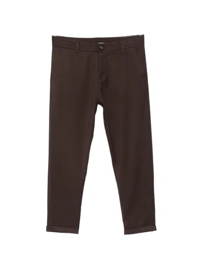 Imperial Button-fastening Trousers In Brown