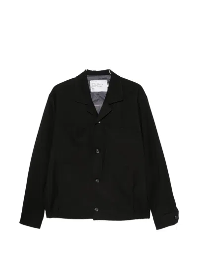 Imperial Button-up Patch-pocket Jacket In Black